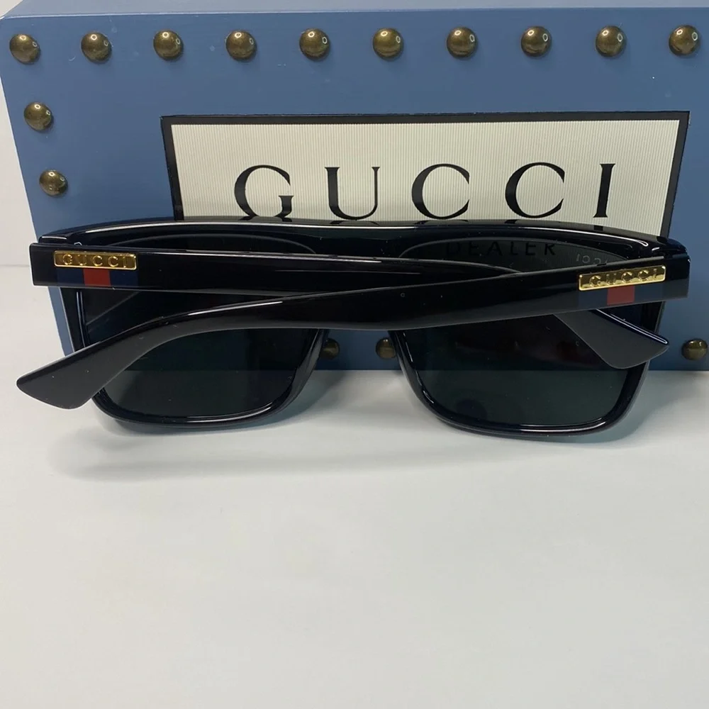 💯 - Authentic- New-GUCCI Grey /Black Browline Men's Sunglasses GG0748S 001 59